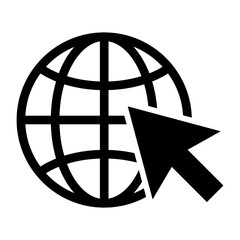 WWW Icon &ndash; Global Internet and Web Click Symbol Vector Illustration