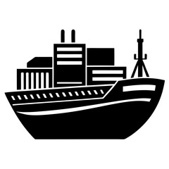 Obraz premium vector illustration of a ship