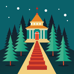 Obraz premium vector illustration of a christmas tree