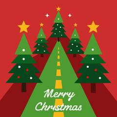 christmas tree vector illustration