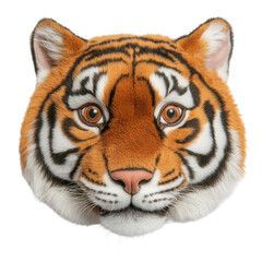 Fototapeta premium A realistic illustration of tiger face with detailed fur and expressive eyes, showcasing majestic beauty of this wild animal. intricate patterns and vibrant colors highlight tiger natural elegance