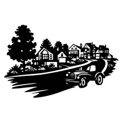 Suburban Neighborhood Street View