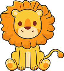 lion cartoon isolated on white