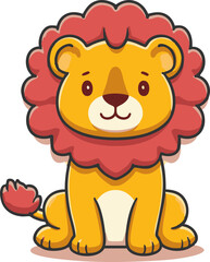 lion cartoon isolated on white