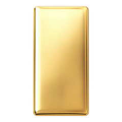 Gold colored cell phone with a shiny surface. PNG, Transparent