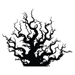  Silhouettes driftwood vector set with white background