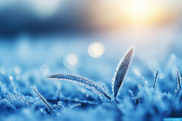 Frosty grass wallpapers hd pictures of ice crystals on grass blades, creating a winter wonderland effect with a subtle sparkle under sunlight.