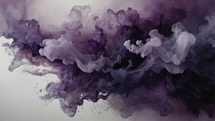 Vibrant purple and white abstract swirls create a captivating visual experience in a unique artistic expression