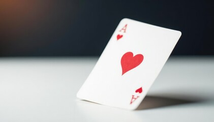 Obraz premium Close-up of a single flipped playing card against white backdrop , vector, closeup