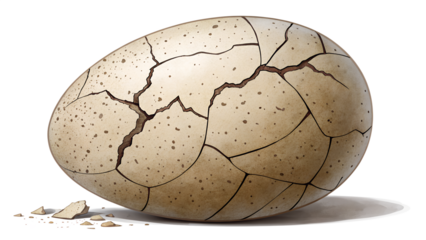 Cracked Eggshell Close-Up – Broken Egg Texture for Design & Illustration