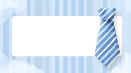 Obraz premium Father’s day concept, A stylish background featuring blue stripes and a striped tie, ideal for professional themes.