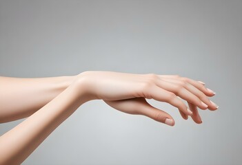 Woman's hand isolated on white