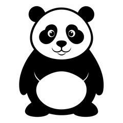 Bold Panda Silhouette Design