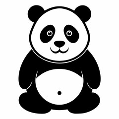 Bold Panda Silhouette Design