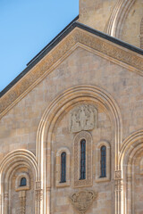 Obraz premium Holy Trinity Cathedral of Tbilisi (Sameba), main cathedral of the Georgian Orthodox Church in Tbilisi, capital of Georgia