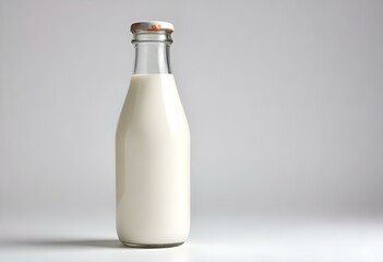 milk bottle on a white background