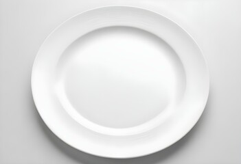 white plate on a white background