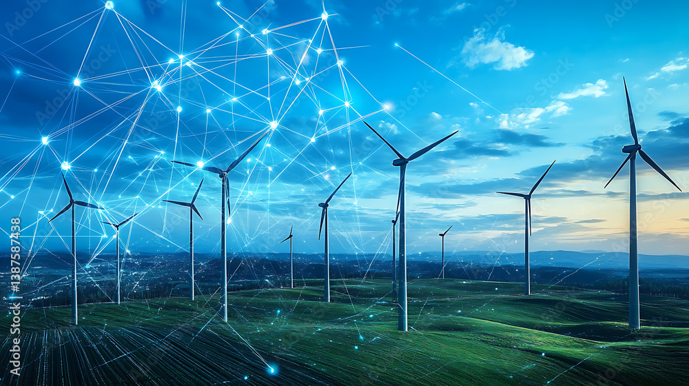 Poster an ai powered system optimizing renewable energy usage by analyzing power consumption patterns, ai-a