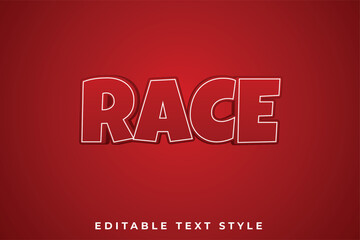 Race 3d text effect