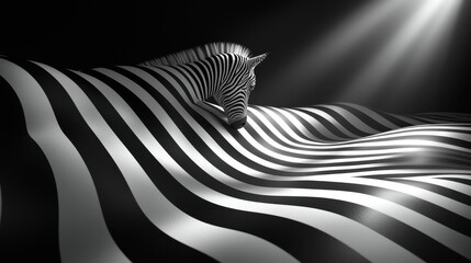 A dynamic, high-contrast black and white pattern featuring sharp, zig-zag lines that form bold, eye-catching shapes, perfect for adding a touch of modernity to any design. 