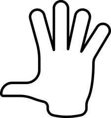 Obraz premium Hand Count Five Vector Stock Icon