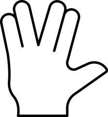 Vulcan Salute Vector Stock Icon