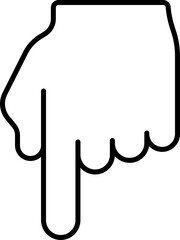 Pointing Down Vector Stock Icon