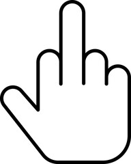 Middle Finger Vector Stock Icon