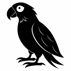 Classic Black Parrot Icon