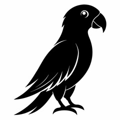 Classic Black Parrot Icon