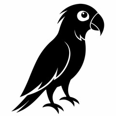Classic Black Parrot Icon