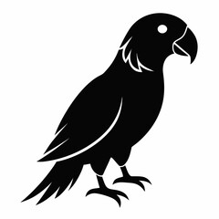 Classic Black Parrot Icon
