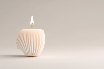Cream candle, soft light