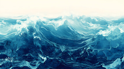 Obraz premium Abstract Seascape illustration background