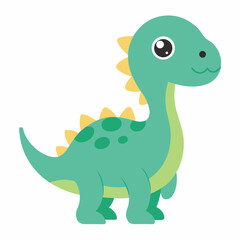 baby dinosaur line art on white background