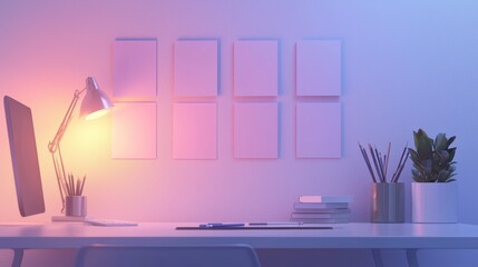 goal-focused to do list with task priorities efficiently organized in minimalist layout soft gradient tones modern office workspace clean desk setup