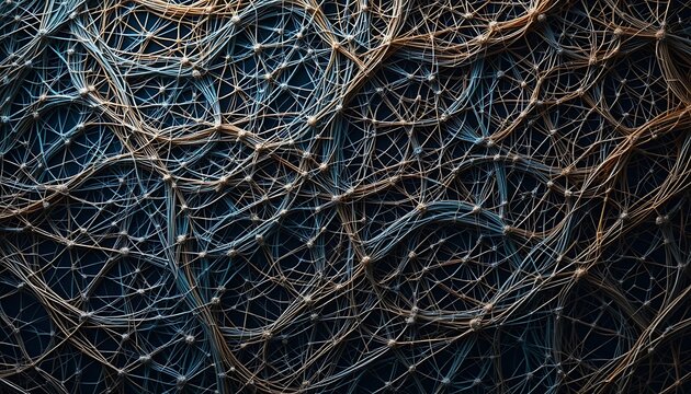 Complex Network Interconnection Concept with Lines and Nodes Technology Background