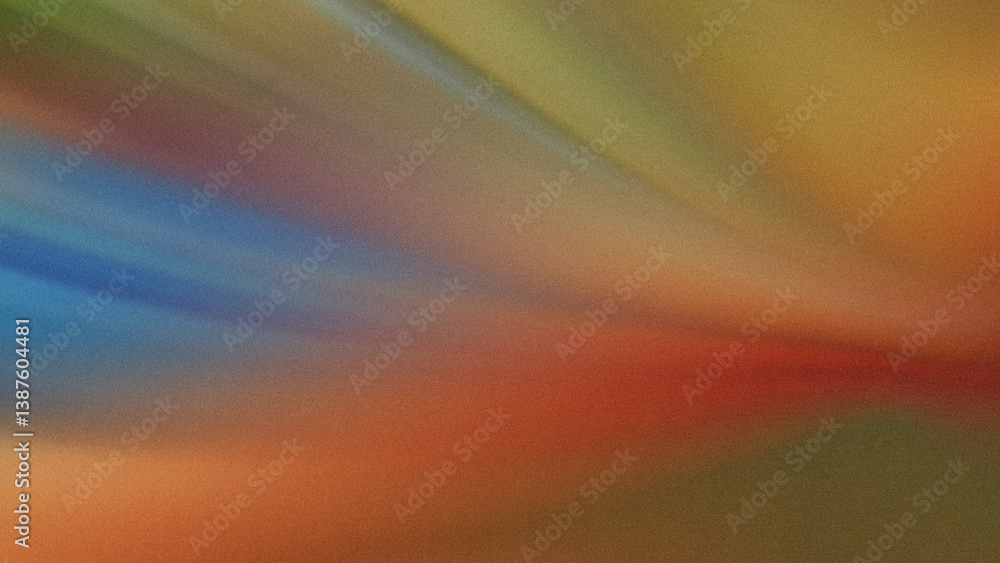 Poster abstract blurred background with shades of orange blue green and yellow creating a soft and dreamy e