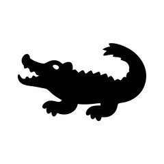crocodile silhouette vector