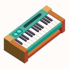 Fototapeta premium piano keys and music notes