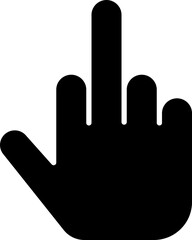 Middle Finger Vector Stock Icon
