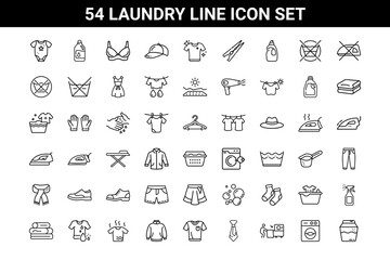 Modern Laundry Icon Set