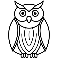 Clean and Modern Owl Line Drawing