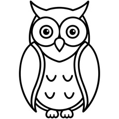 Clean and Modern Owl Line Drawing