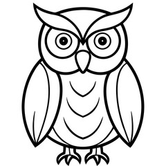 Clean and Modern Owl Line Drawing