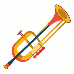 vector illustration of a trumpet