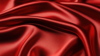 Obraz premium Dynamic satin waves of chile's flag fabric captured in close-up textile photography vibrant colors