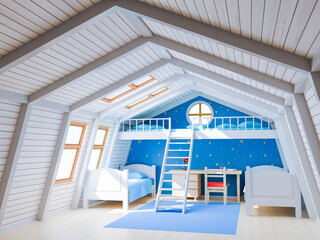 child bedroom on attic