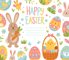 Easter poster, Easter banner, banner, Easter clipart, happy Easter, Easter 2025, 2025, Easter celebration, easter sublimation, easter card, easter, bunny, rabbit, egg, card, spring, cartoon, holiday, 