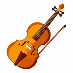 Fototapeta premium violin on white background